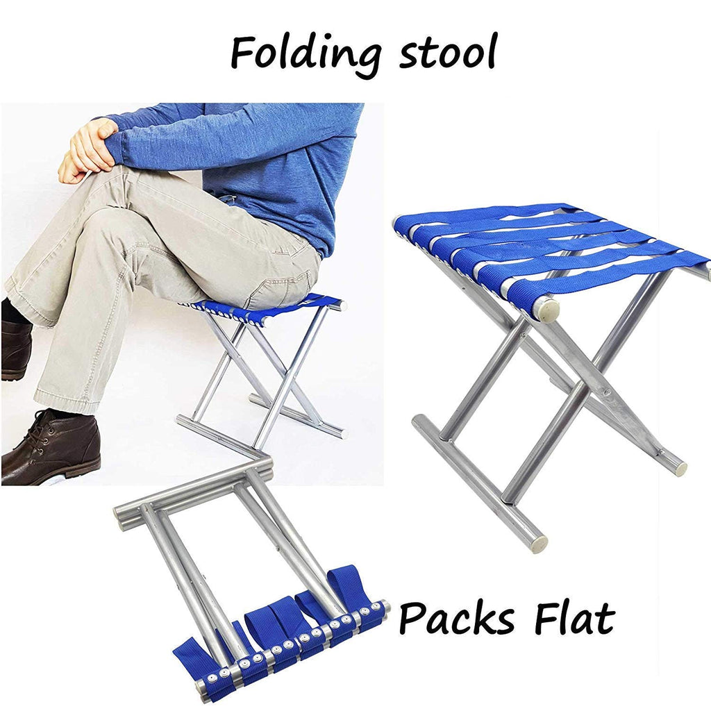 A lightweight folding travel stool being used by an angler during a fishing trip by a serene lake.