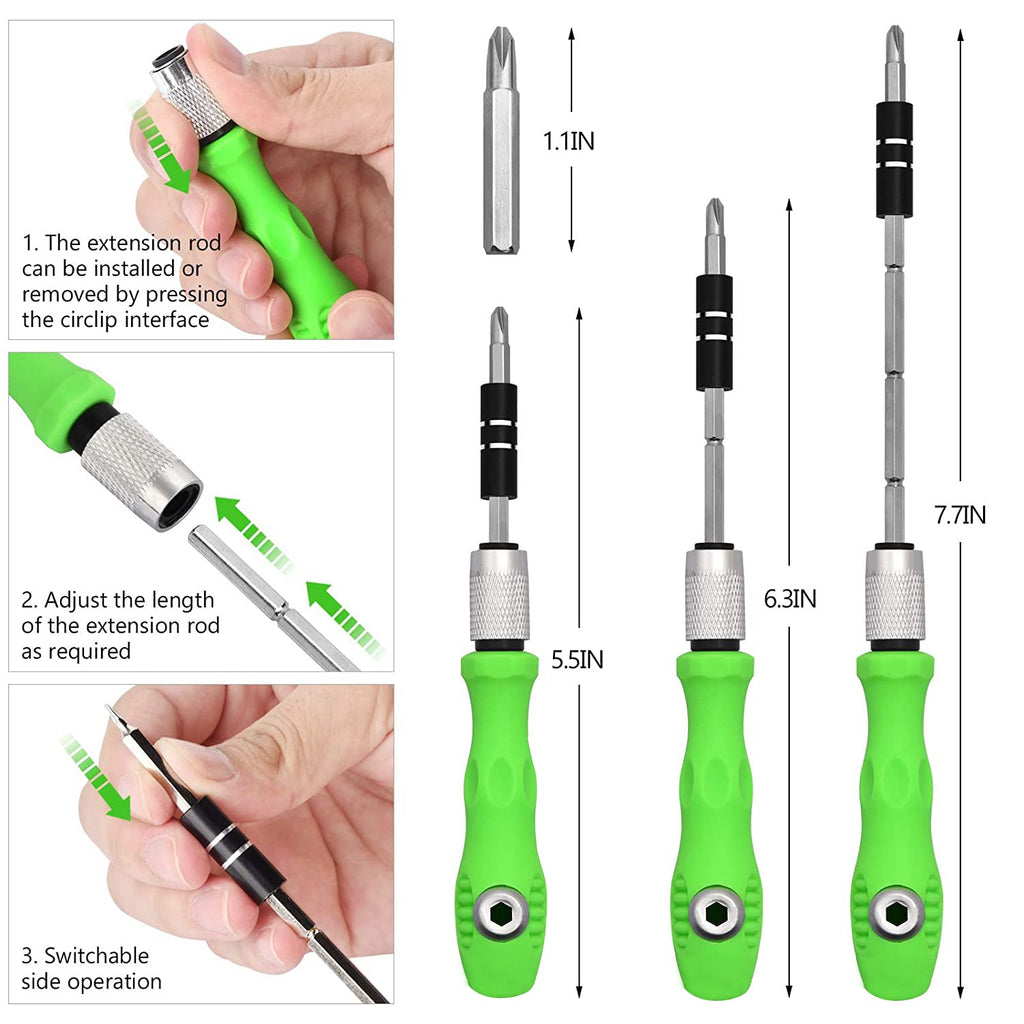 Compact storage case for the 32-in-1 multi-bit screwdriver set.