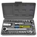The Wagtail 40-piece socket toolkit neatly organized in its open portable case.