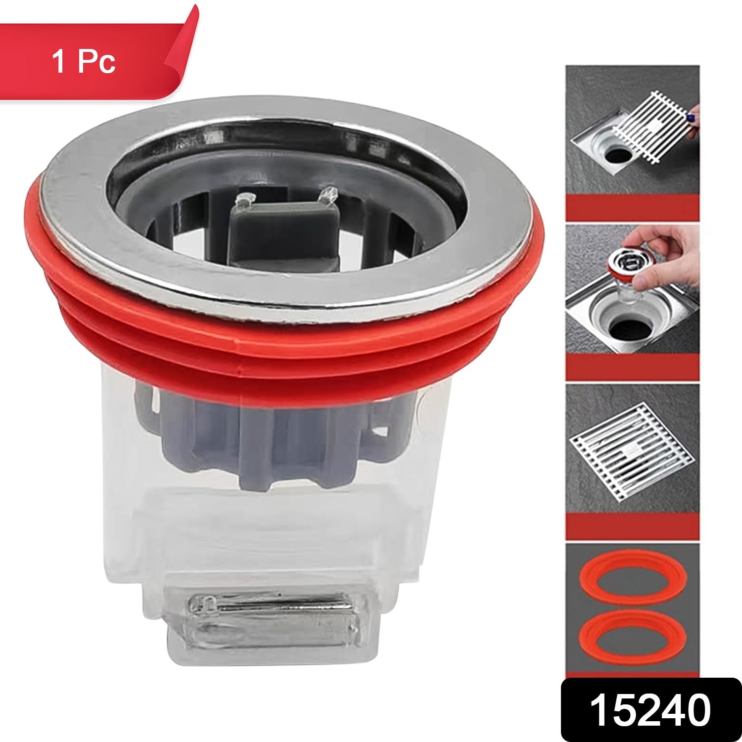 Odour proof floor drain with magnetic valve for kitchen and bathroom
