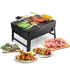 Close-up of the Siplix carbon steel charcoal grill with cooking grate.