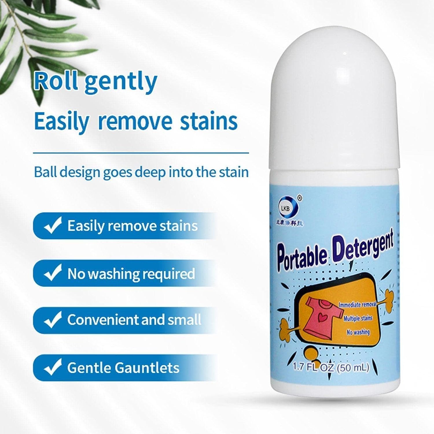 Travel-friendly stain remover roller, ideal for on-the-go emergencies.