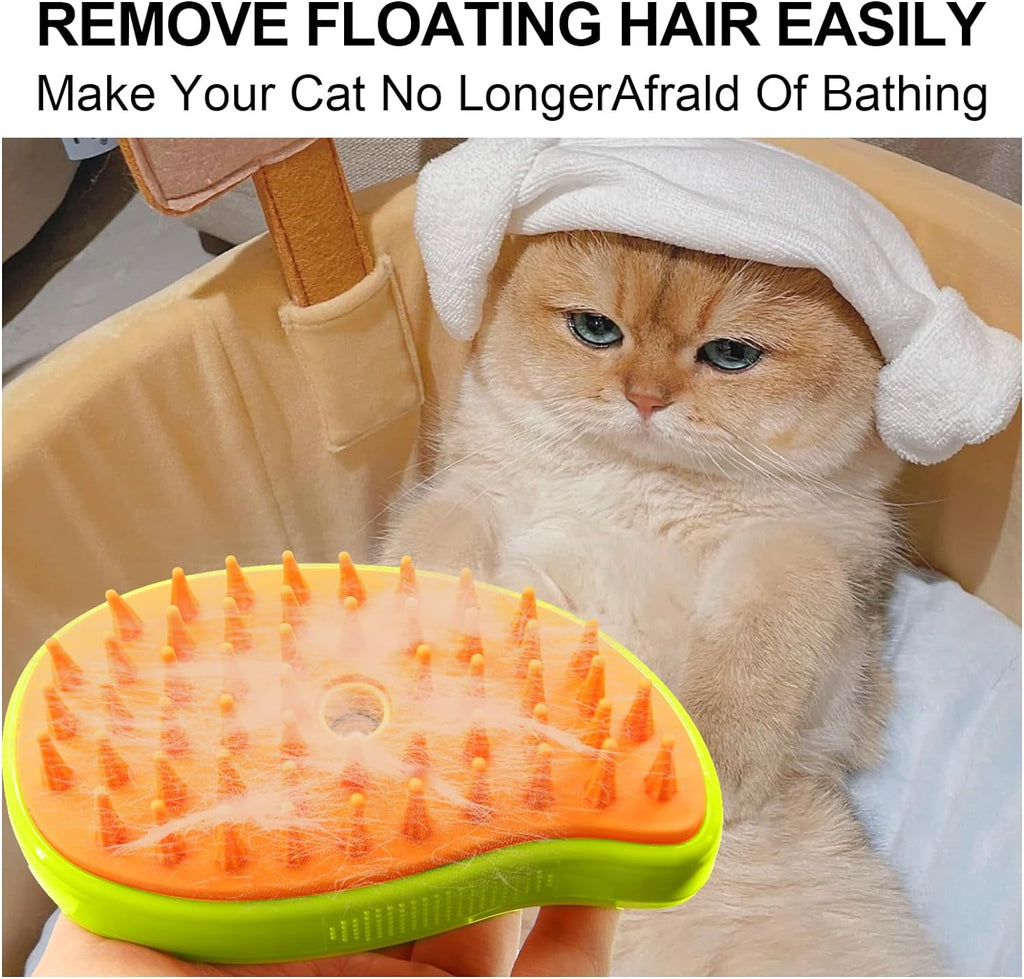 Ergonomic design of the Cat Steamy Brush for comfortable handling.
