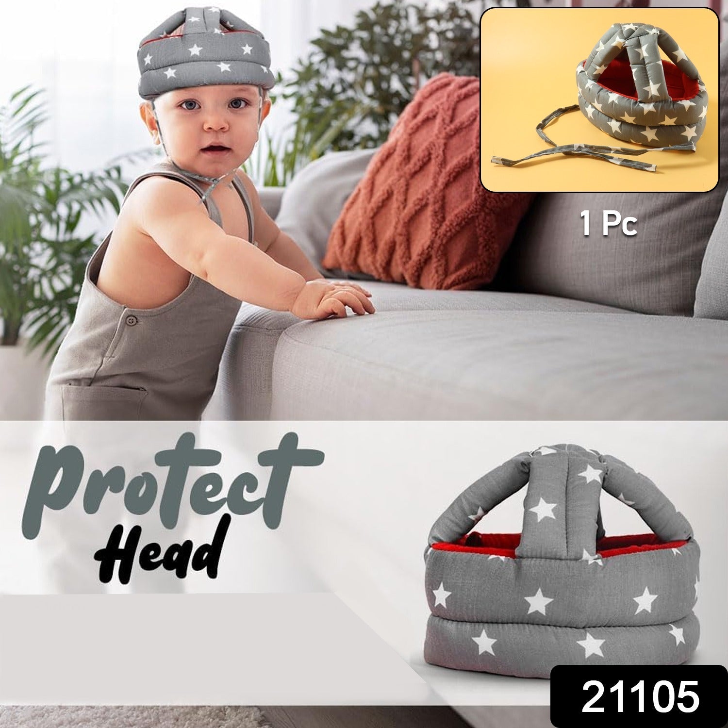 Infant safety helmet offering head protection for babies