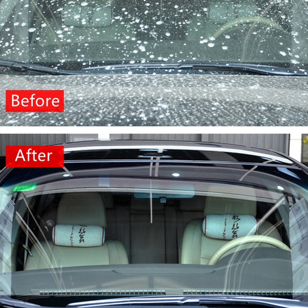 Effervescent car wiper detergent tablets to keep windshield clear