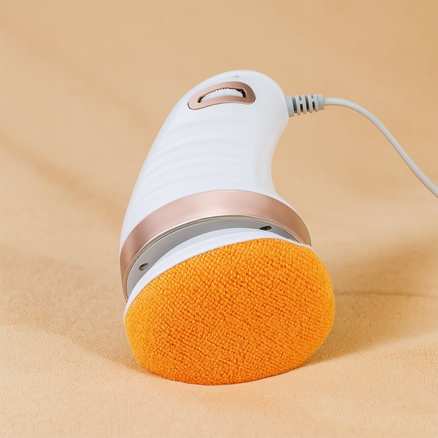 VelvaBloom electric handheld massager with 3 washable pads for body sculpting.