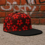 Close-up detail of a classic Hip Hop Snapback Hat, showcasing its durable fabric and quality stitching.