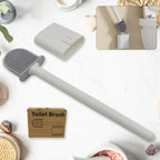 Portable silicone toilet brush and holder set on a plain white background.