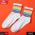 Blue and white men's ankle sports socks with thick cotton cushioning for sports