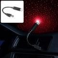 USB Star Projector creating a vibrant galaxy effect in a car.