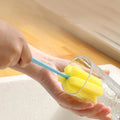 20cm sponge head kitchen cleaning brush for cups and bottles.