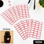 A4 size writable blank label sheets with red border for easy labeling