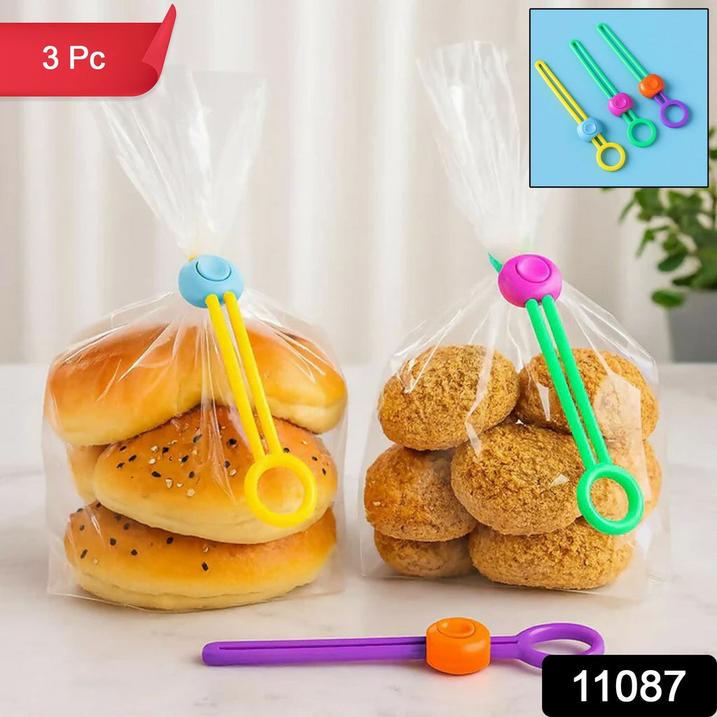 Packet sealed using silicone bag clips on kitchen surface