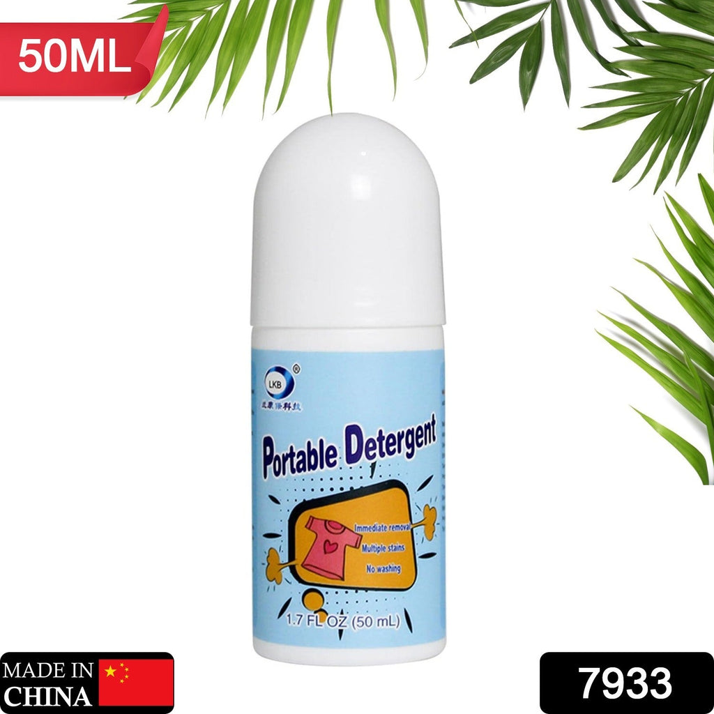 Stain remover roller effectively lifting a fresh stain from fabric.
