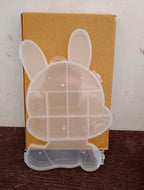 Top-down view of the transparent bear jewelry box, ready for daily use.