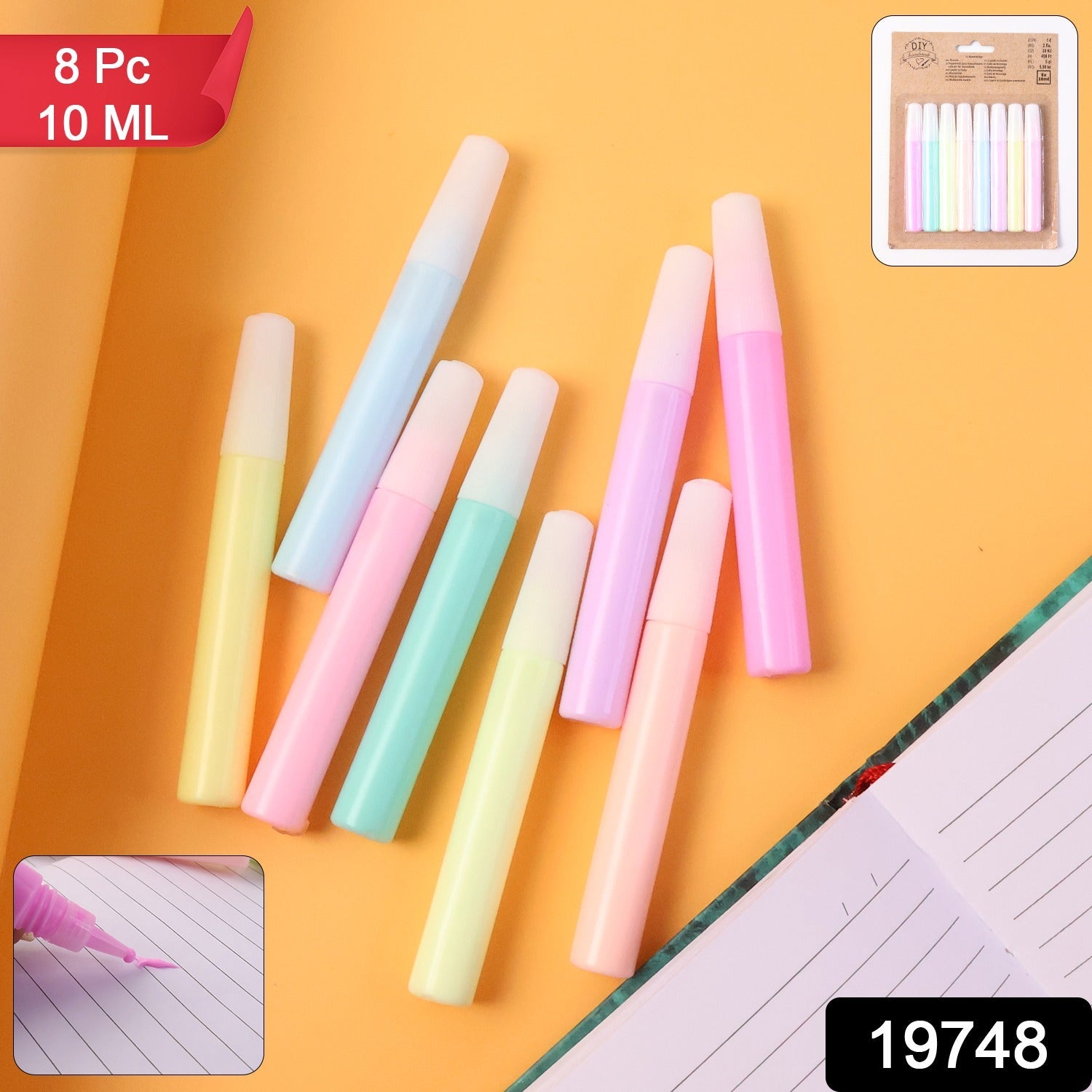 Set of sparkle craft glue tubes designed for easy and precise application
