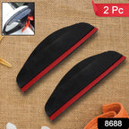 Two durable PVC Car Mirror Rain Protector covers, front and back view.