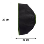 Front view of compact foldable fabric storage box