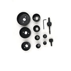 Packaging for the 12-piece 19-64mm carbon steel hole saw kit.
