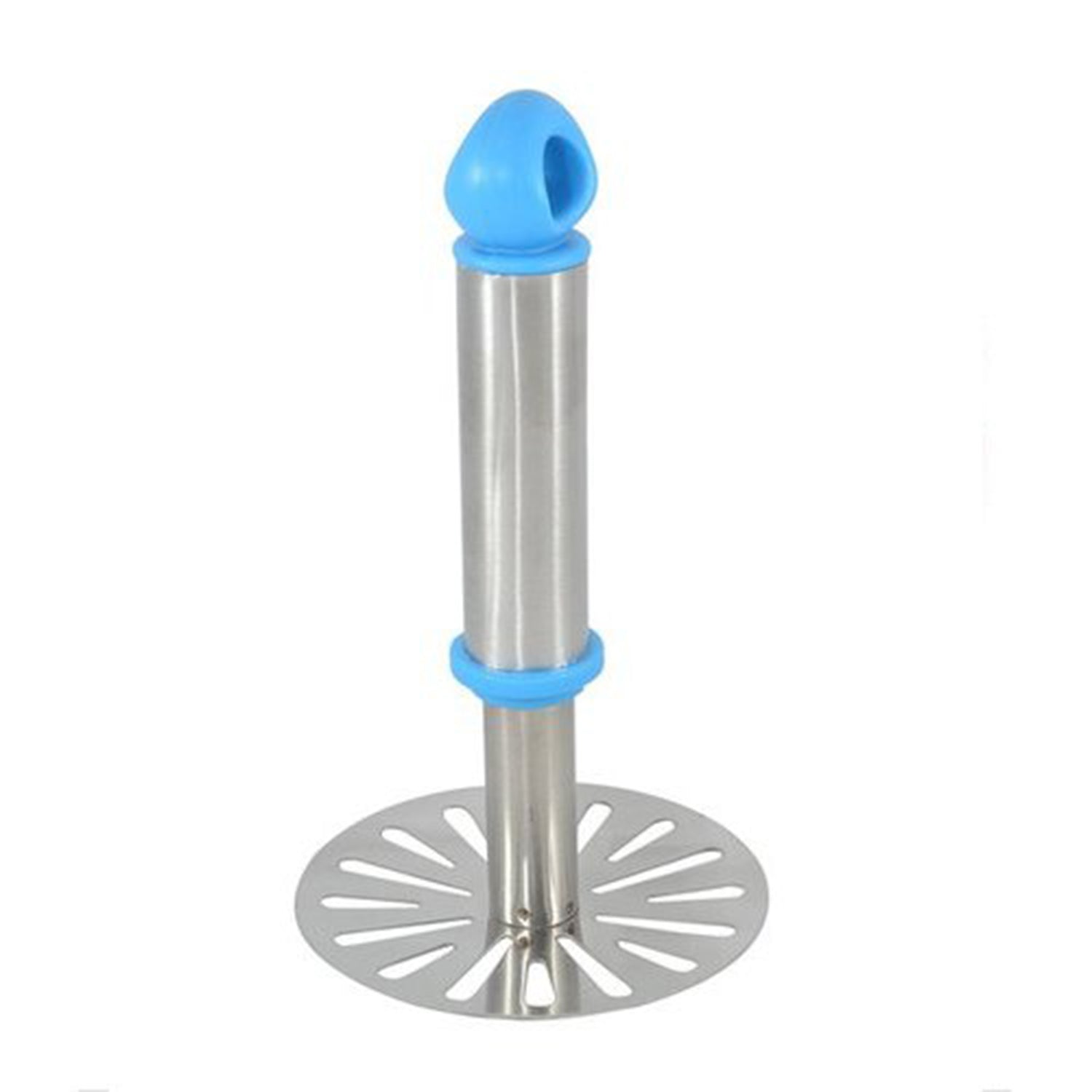 Close-up of a versatile kitchen masher for various vegetables.