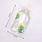 Compact small hot water bag with a decorative cover for easy handling.