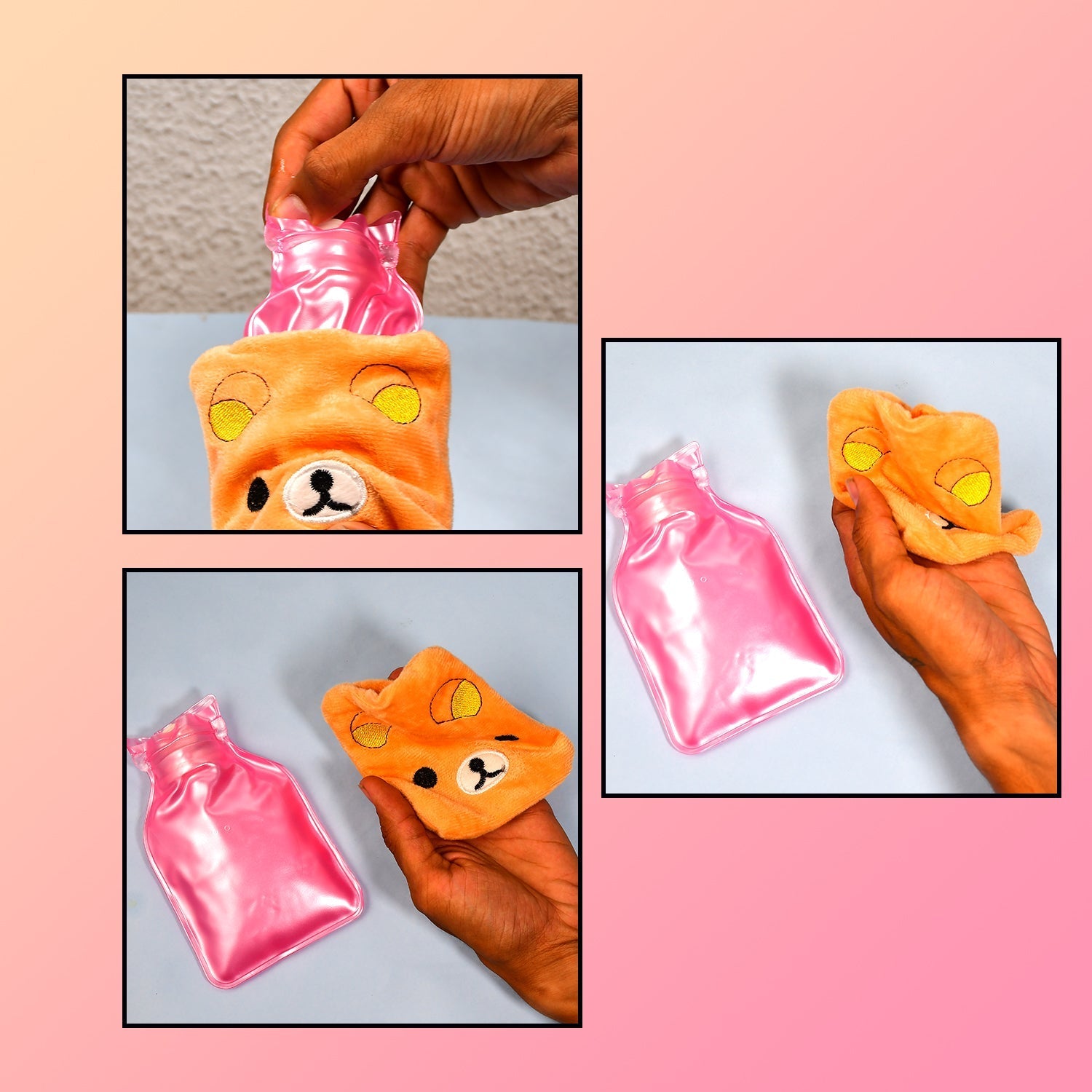 Cute panda heating bag with leakproof design