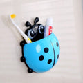 Cute ladybug toothbrush holder with strong suction hook.