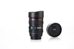 Portable camera lens flask with lid, a stylish accessory for on-the-go sips.