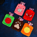 Assorted Mini Hot Water Bag for pain relief, showing vibrant patterns.