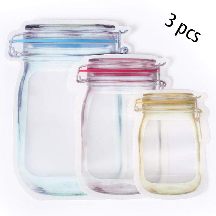 Transparent zip pouch, ideal for storing dry fruits and nuts securely.
