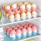 Close-up of the compartments in the 15 egg storage holder.