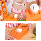 The Quickslice 2-in-1 egg slicer ready to create precise egg wedges.