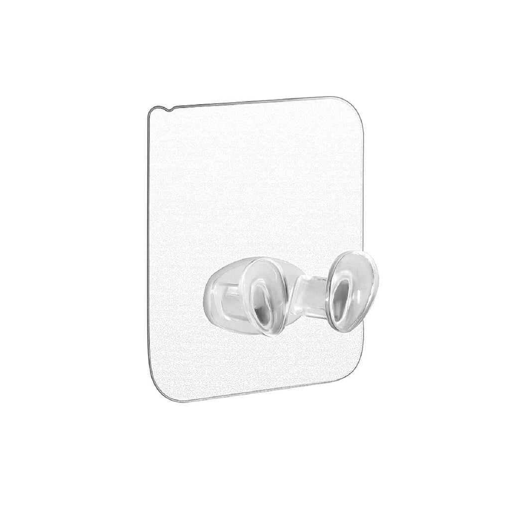 Transparent multi-function wall storage hooks neatly organizing kitchen utensils and tools.