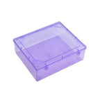Hand holding the durable clear plastic container, showing its portability.