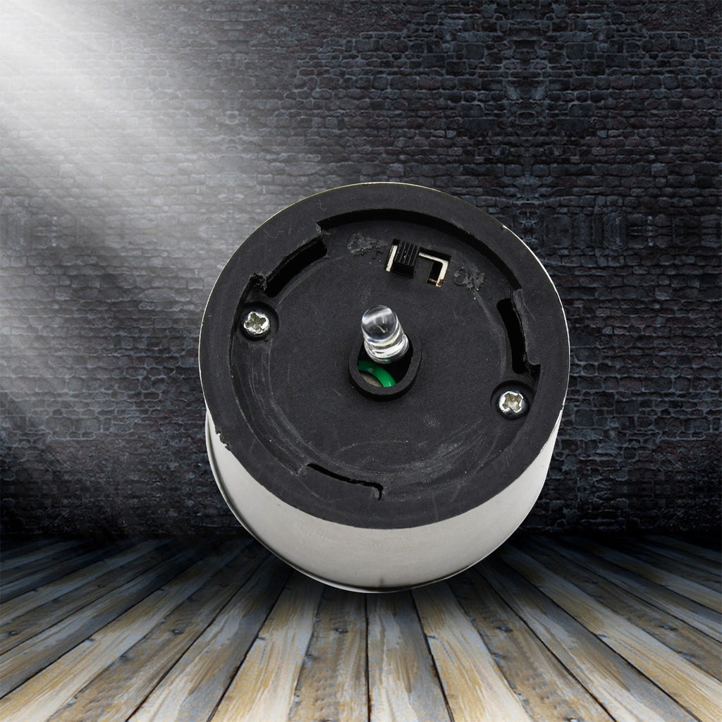 Top-down view of an outdoor solar lamp, ideal for ambient garden landscape lighting.