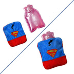 Person holding a hot water bag on their neck for soothing relief from pain.