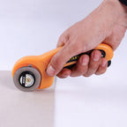 Heavy duty rotary cutter with sharp blade for sewing and crafting