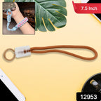 Close-up of the durable nylon Mobile Phone Lanyard attached to a phone case, showing secure fit.