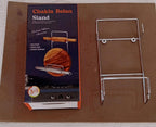 Stainless steel kitchen organizer holding various Indian kitchen utensils, including a rolling pin.