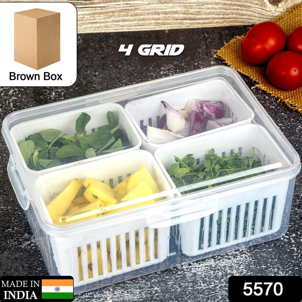 Stylish fridge storage box seamlessly integrated into a modern kitchen setup.