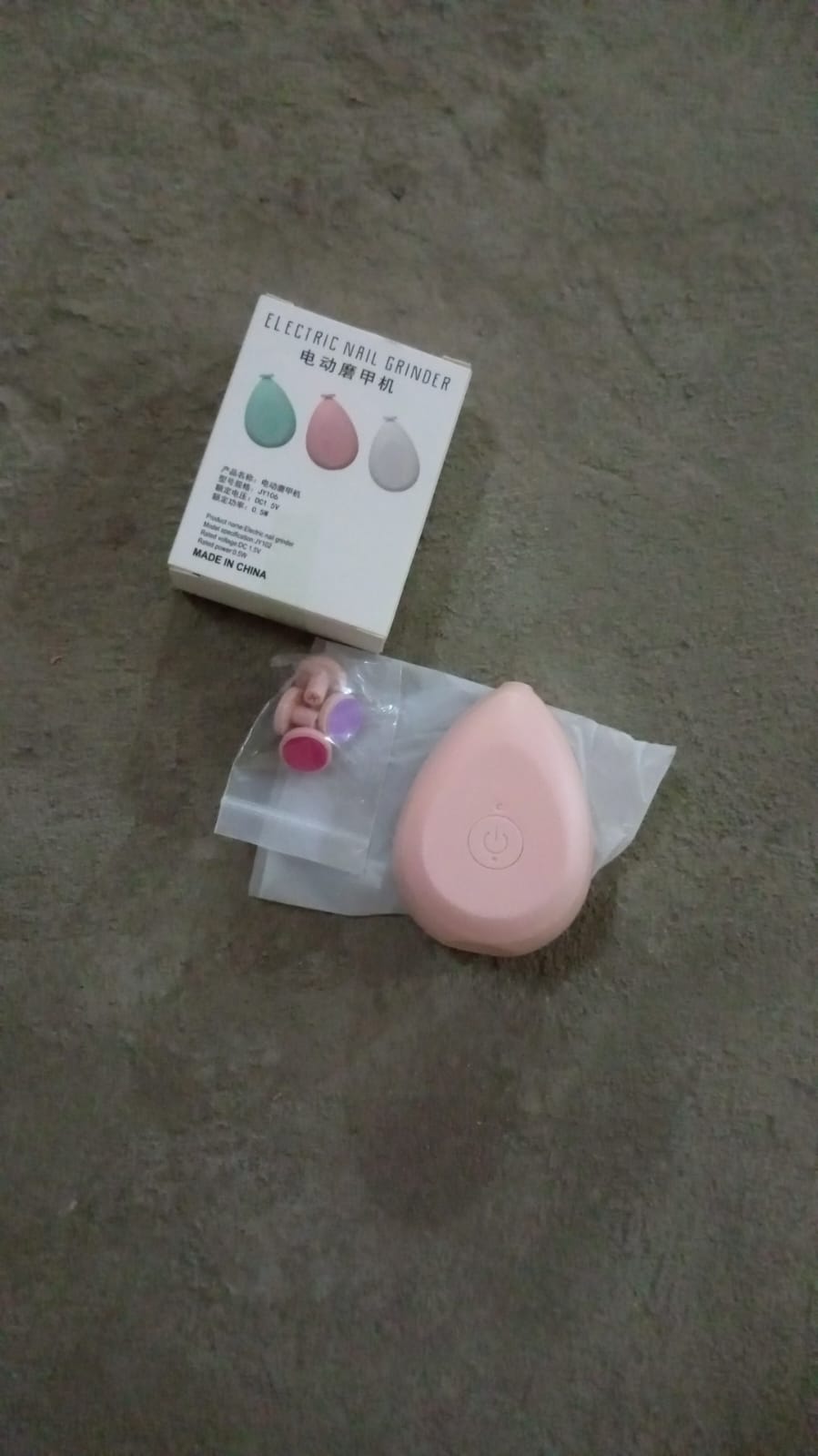 Packaging of the Baby Electric Nail Trimmer, emphasizing its safety and ease of use.