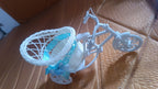 Decorative plastic bicycle flower pot stand designed for home decor