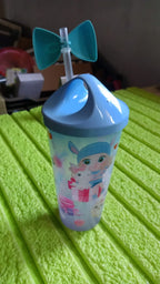 The Unicorn Water Bottle glowing brightly, adding a touch of magic to hydration for children.