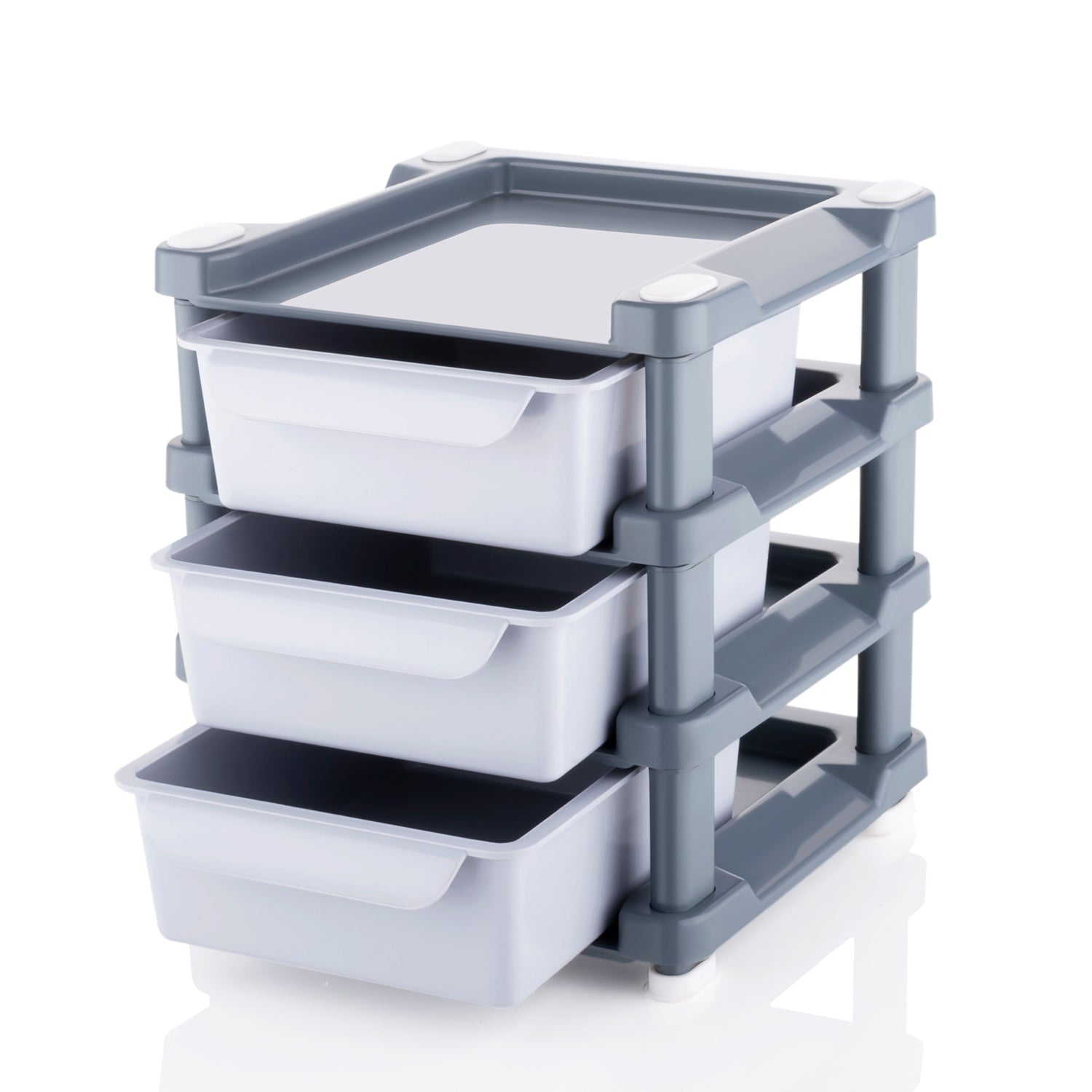 Organizing beauty supplies in the versatile 3-layer makeup drawer.