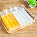 Close-up of the self-sealing mechanism on a disposable ice bag.