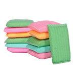 Close-up of a scratch proof kitchen scrubber pad, ideal for effective dish cleaning.