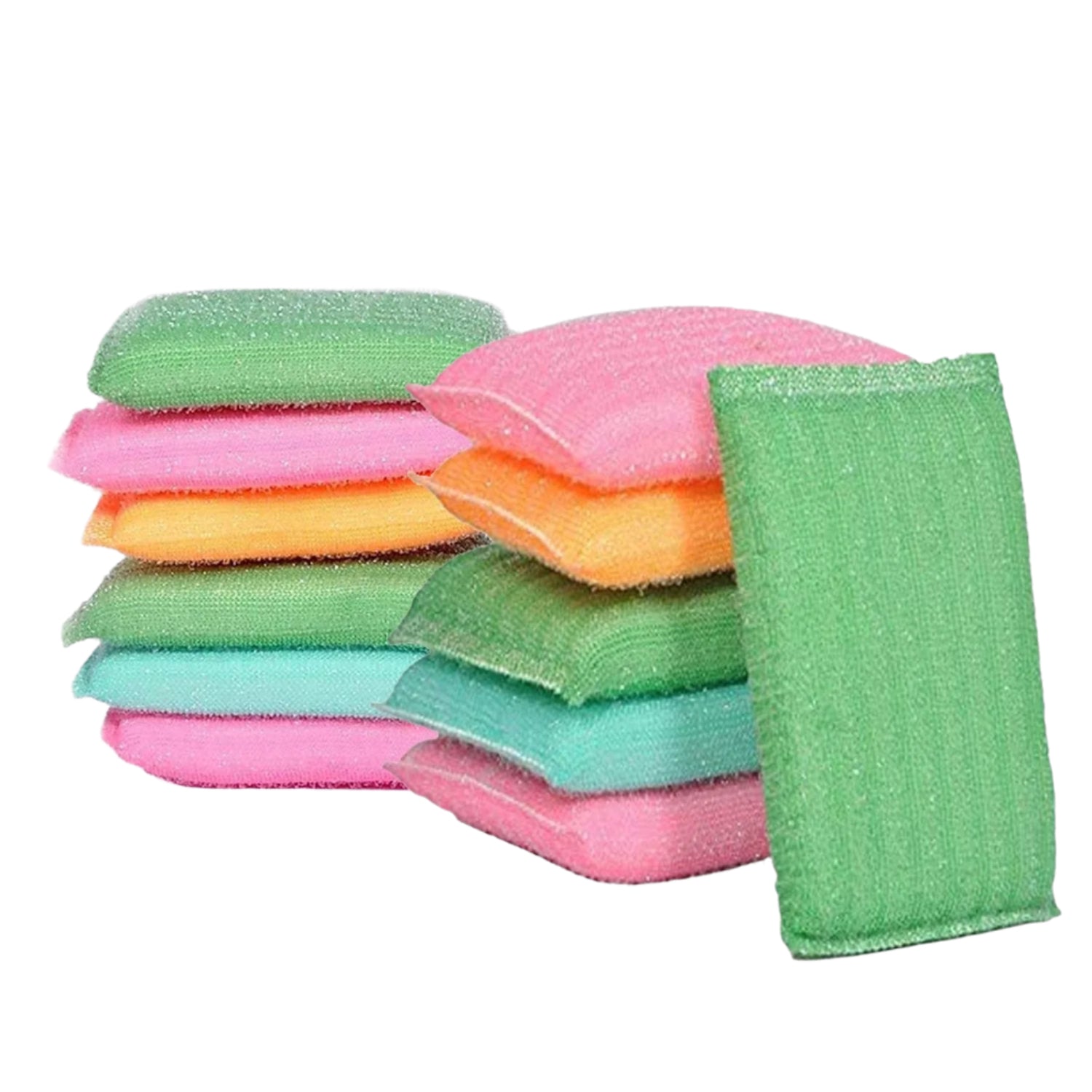 Close-up of a scratch proof kitchen scrubber pad, ideal for effective dish cleaning.