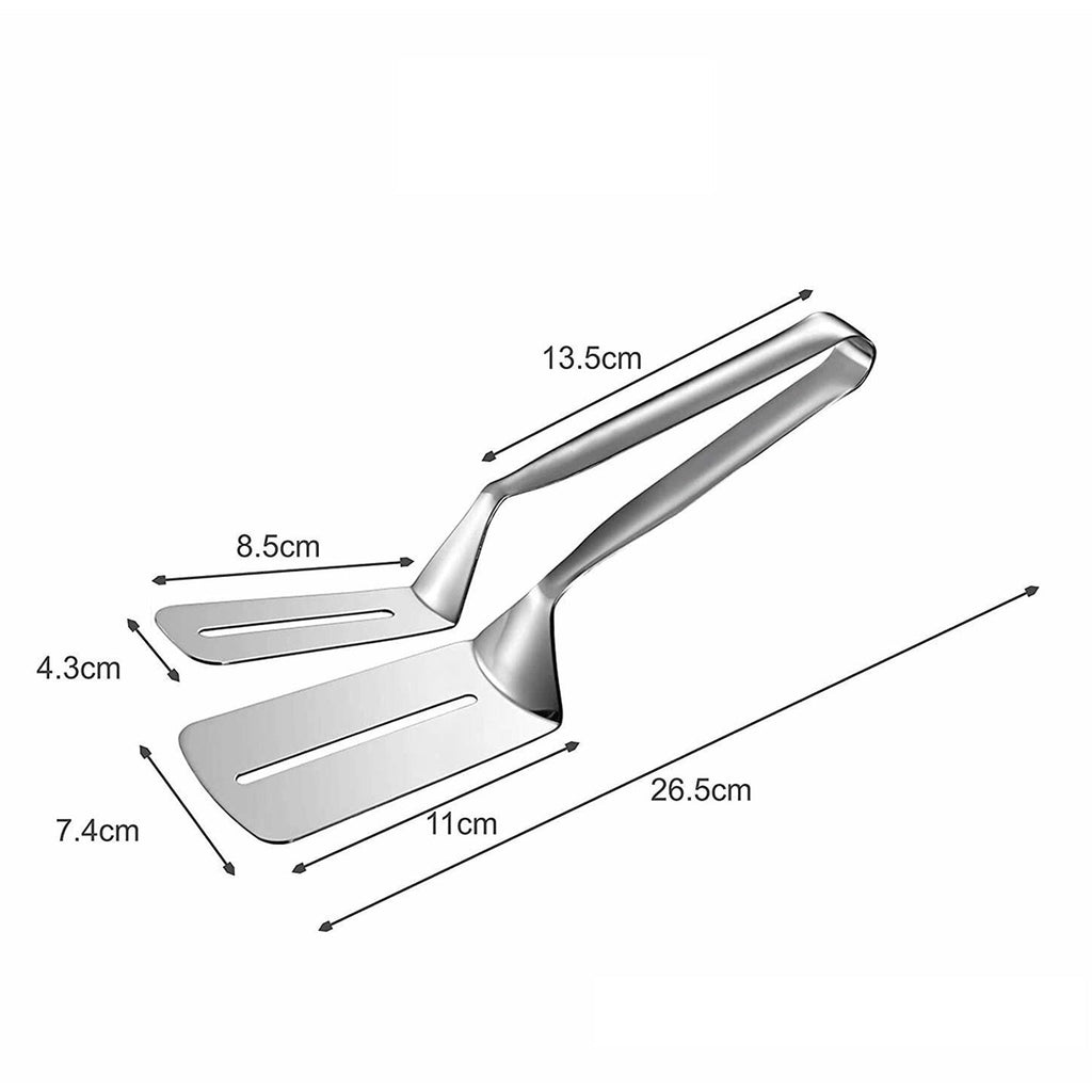 Robust kitchen tongs with stainless steel clip clamp for BBQ