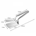 Robust kitchen tongs with stainless steel clip clamp for BBQ