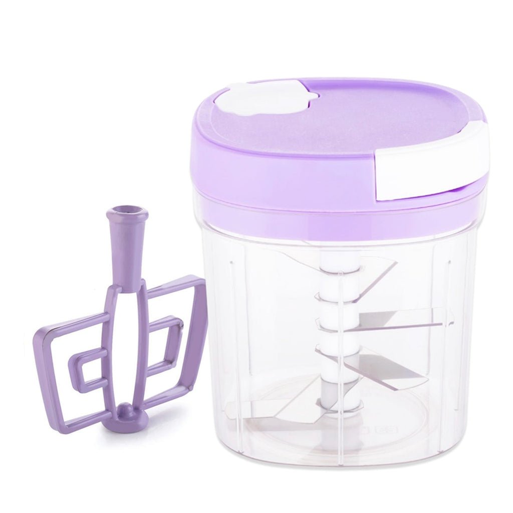 Compact and portable handy chopper, ideal for small kitchens or travel.